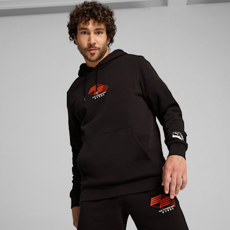 PUMA x HYROX Graphic Hoodie Men, PUMA Black, small-AUS