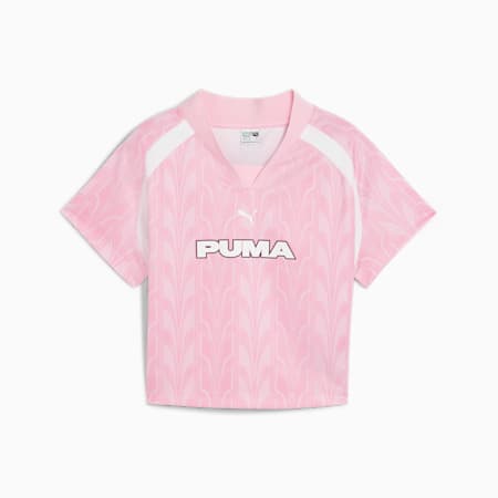 Damska koszulka o krótkim kroju FOOTBALL JERSEY, Pink Lilac, small