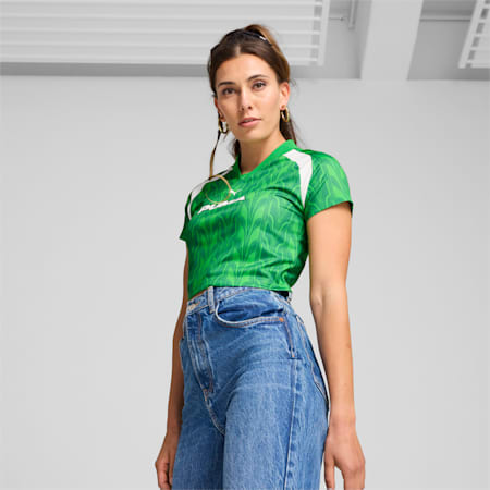 FOOTBALL JERSEY Baby T-Shirt Damen, PUMA Green, small