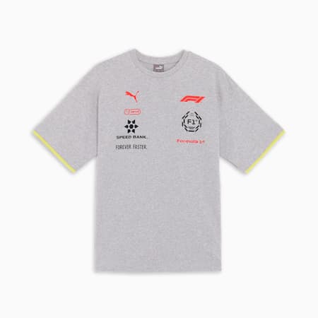 F1 Racing Men s Motorsport Tee Light Gray Heather PUMA PUMA x Formula 1 PUMA