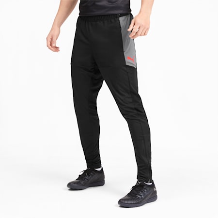 Pro Knitted Men's Pants, Puma Black-Nrgy Red, small-SEA