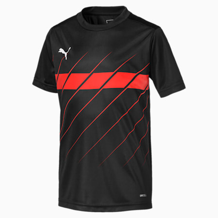 ftblPLAY dryCELL Graphic Boys' Shirt, Puma Black-Nrgy Red, small-IND