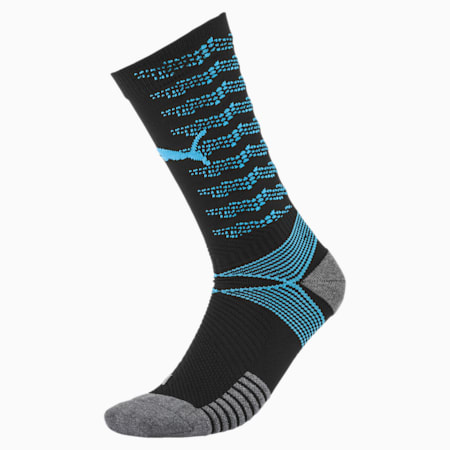 ftblNXT Team Men's Football Socks, Puma Black-Luminous Blue, small-SEA