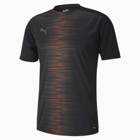 ftblNXT Pro Men's Football Tee, Puma Black-Shocking Orange, small-SEA