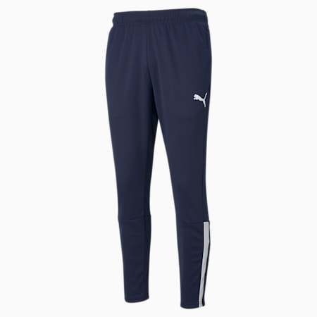 Pantalones de entrenamiento para fútbol teamLIGA para hombre, Peacoat-Puma White, small