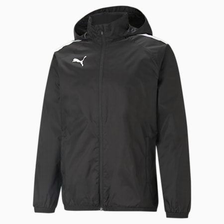 teamLIGA All-Weather Men's Football Jacket, Puma Black-Puma Black, small