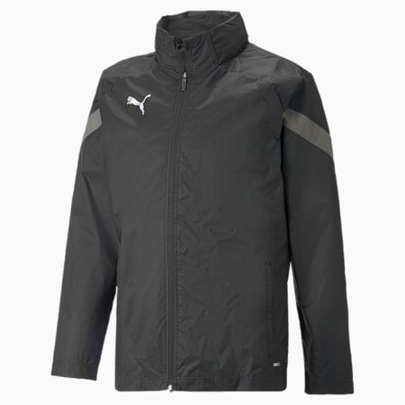teamFINAL All-Weather Men's Football Jacket, Puma Black-Smoked Pearl, small