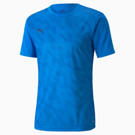 individualRISE Graphic Men's Football T-shirt, Electric Blue Lemonade-Peacoat, small-IND