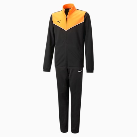 individualRISE Youth Football Tracksuit, PUMA Black-Ultra Orange, small-DFA