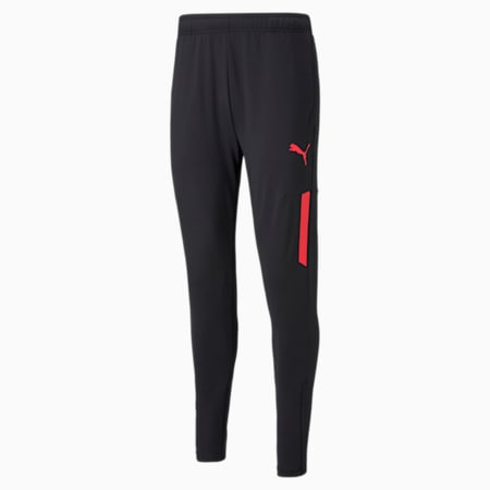 IndividualCUP Men's Football Training Pants, Puma Black-Sunblaze, small-PHL