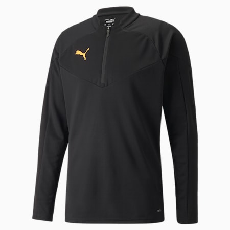 individualFINAL Training Quarter-Zip Men's Football Jacket, Puma Black-Neon Citrus, small-SEA