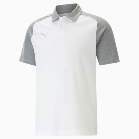 teamCUP Casuals Men's Regular Fit Polo, PUMA White, small-IND
