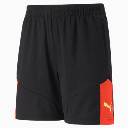 Shorts da training per calcio individualFINAL da ragazzo, Puma Black-Fiery Coral, small