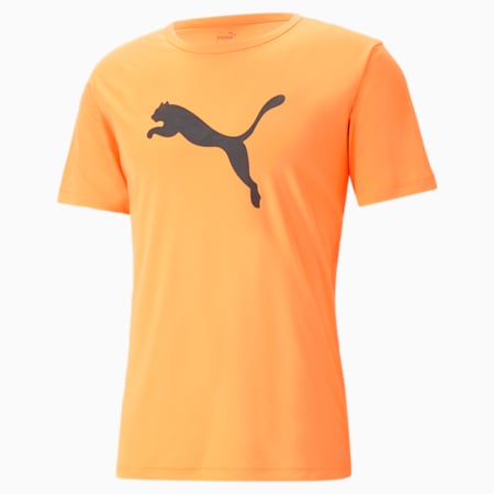 individualRISE Football Logo Tee Men, Ultra Orange, small-SEA