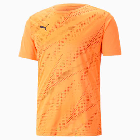 individualRISE Football Graphic Tee Men, Ultra Orange, small-PHL