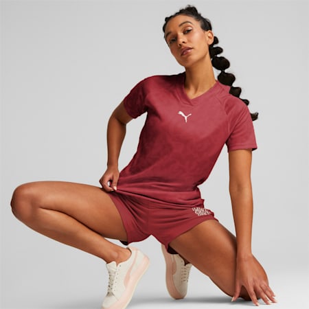 Maillot de foot SHE MOVES THE GAME Femme, Intense Red, small