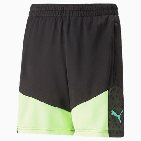 Shorts da training per calcio individualCUP per ragazzi, PUMA Black-Fast Yellow, small