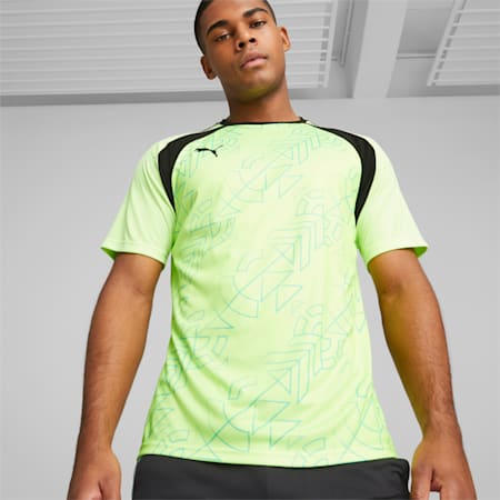 teamLIGA Graphic Football Jersey Men, Fast Yellow-Electric Peppermint, small-DFA