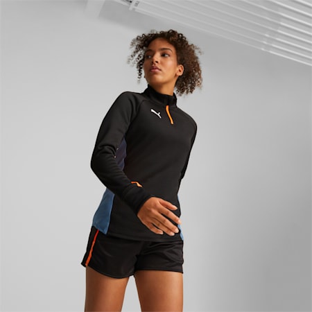 Haut de football à manches longues individualBLAZE Femme, PUMA Black-Deep Dive, small-DFA