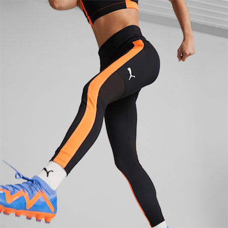 Mallas de fútbol individualBLAZE para mujer, PUMA Black-Ultra Orange, small