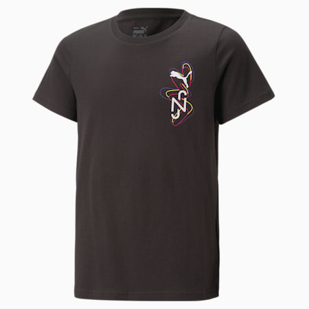 Neymar Jr Creativity Tee Youth, PUMA Black-Fluo Yellow, small