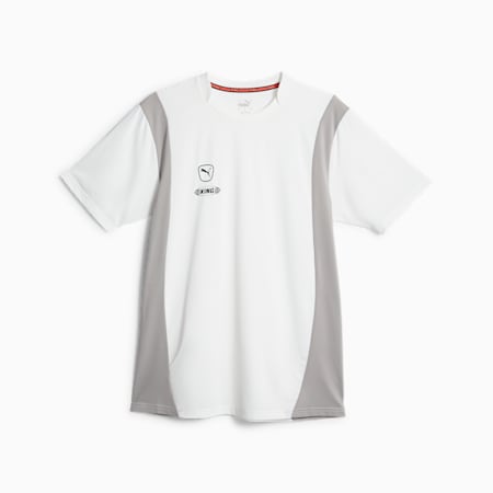 KING Pro Men's Football Jersey, PUMA White-Concrete Gray, small-AUS
