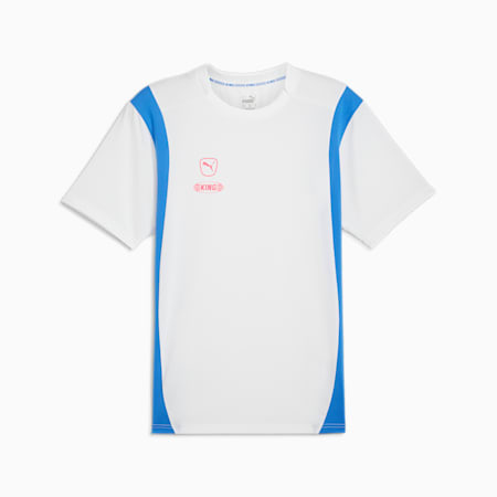 Maglia da calcio in jersey KING Pro da uomo, PUMA White-Bluemazing, small