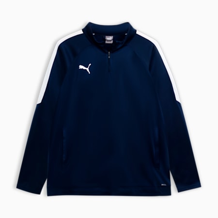 Men's Football Training Top, Peacoat-Puma White, small-IDN