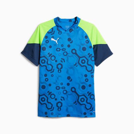 Camiseta de fútbol individualCUP para hombre, Persian Blue-Pro Green, small