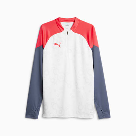 individualCUP Football Quarter-zip Top, PUMA White-Fire Orchid, small-SEA