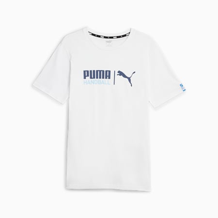 Handball T-Shirt für Männer, PUMA White-Silver Sky, small