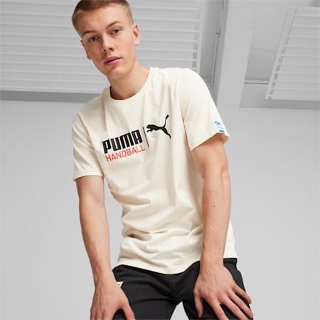 Camiseta para hombre Handball, Sugared Almond-PUMA Black, small