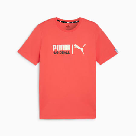 T-shirt per pallamano da uomo, Active Red-Sugared Almond, small