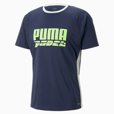 teamLIGA Padel Logo Tee Men, PUMA Navy, small