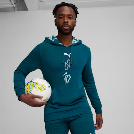 Sudadera de fútbol con capucha PUMA x NEYMAR JR Creativity, Ocean Tropic-Turquoise Surf, small