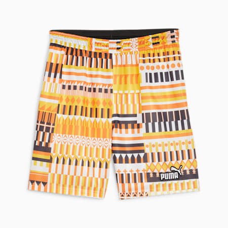 FanwearCapsule Men's Football Shorts, PUMA Black-Rickie Orange, small-THA