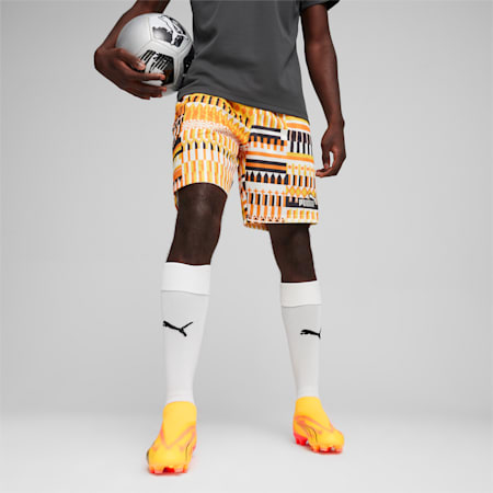 FanwearCapsule Men's Football Shorts, PUMA Black-Rickie Orange, small-THA