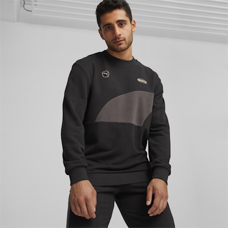 KING Top Men's Football Sweatshirt, PUMA Black-Shadow Gray, small-AUS