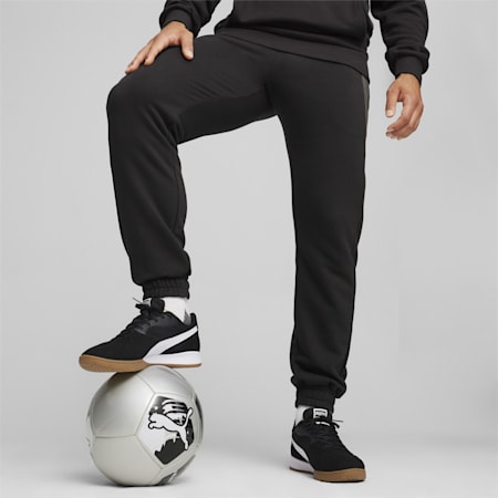 KING Top Men's Football Sweatpants, PUMA Black-Shadow Gray, small-AUS