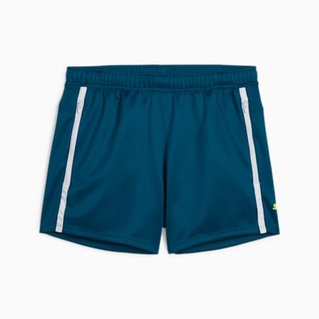 Shorts da calcio individualBLAZE da donna, Ocean Tropic-Electric Lime, small