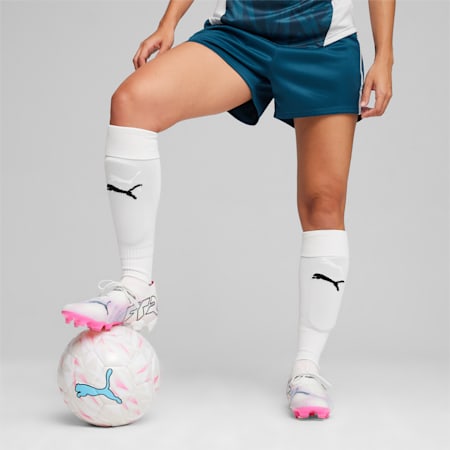 מכנסי כדורגל קצרים לנשים individualBLAZE, Ocean Tropic-Electric Lime, small-DFA