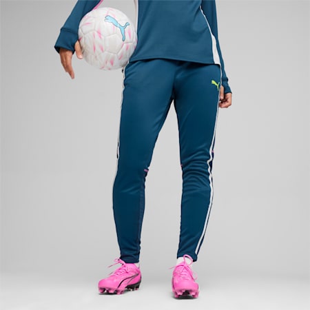 Pantalon de survêtement de football individualBLAZE Femme, Ocean Tropic-Electric Lime, small
