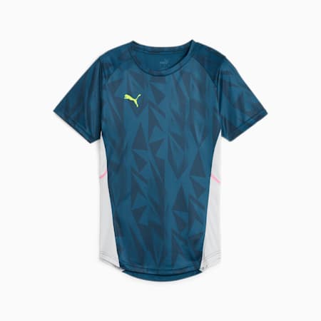 Camiseta de fútbol individualBLAZE para mujer, Ocean Tropic-Silver Mist, small
