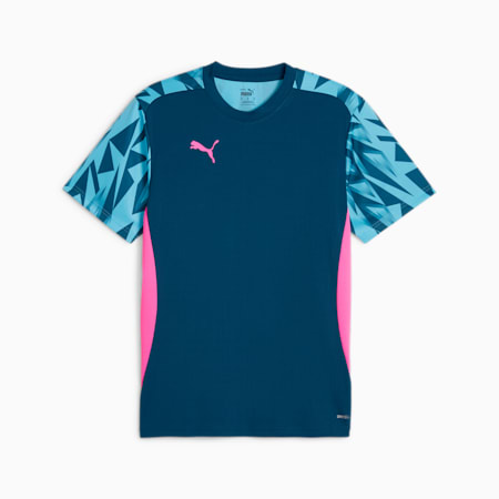 Męska koszulka piłkarska individualFINAL, Ocean Tropic-Bright Aqua, small