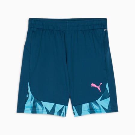 individualFINAL Youth Football Shorts, Ocean Tropic-Bright Aqua, small