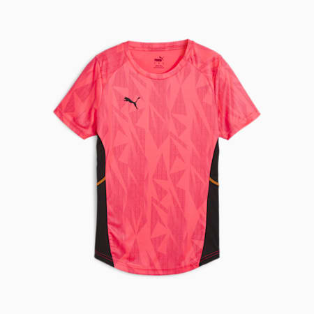 Camiseta de fútbol individualBLAZE Forever Faster para mujer, PUMA Black-Sunset Glow-Sun Stream, small