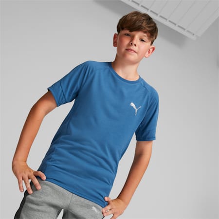 Evostripe T-Shirt für Jugendliche, Lake Blue, small