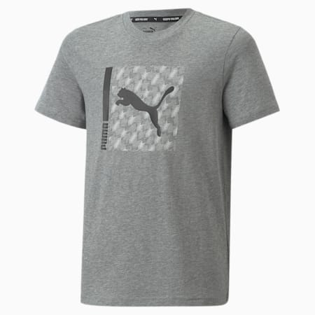 เสื้อยืดเด็กโต Active Sports Tee Youth, Medium Gray Heather, small-THA