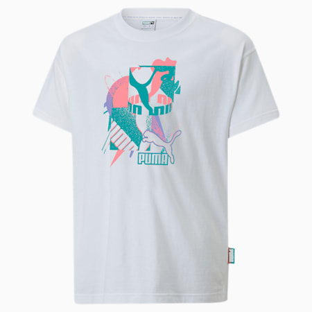 Fandom T-shirt voor jongeren, Puma White, small