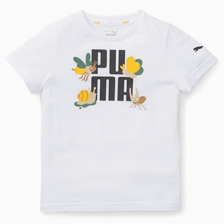 Small World T-Shirt Kids, Puma White, small-IND
